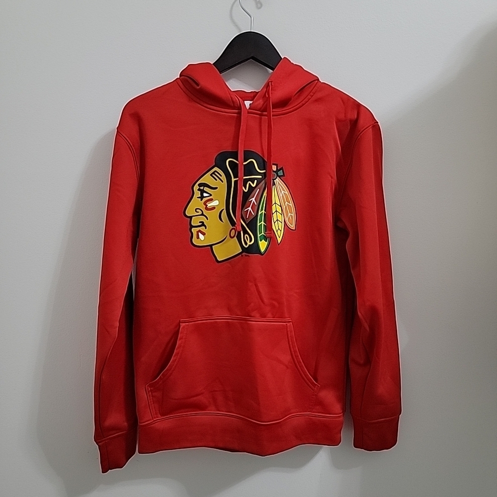 Chicago Blackhawks Men's Hoodie Sweater Red Size S (32/36) NHL Hockey Logo